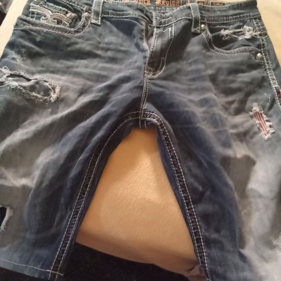 Rock Revival Distressed Denim Jean Shorts